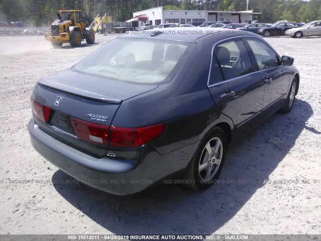 JHMCN36445C003496 - 2005 HONDA ACCORD HYBRID GRAY photo 4