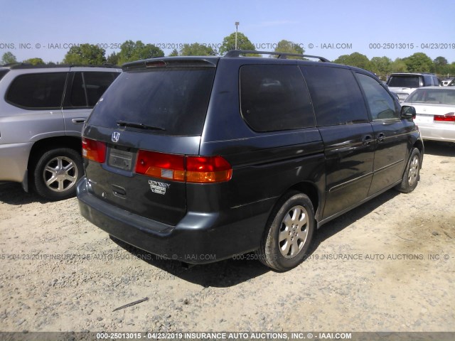 5FNRL18094B134165 - 2004 HONDA ODYSSEY EXL GRAY photo 4