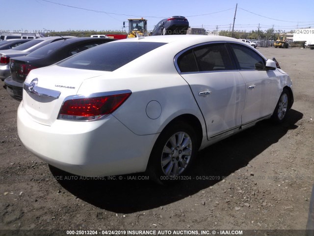 1G4GB5GG3AF245071 - 2010 BUICK LACROSSE CX WHITE photo 4