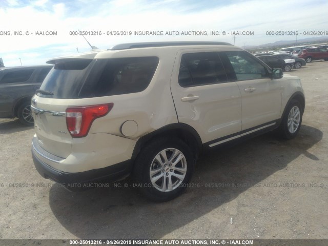 1FM5K8D85JGB94575 - 2018 FORD EXPLORER XLT CREAM photo 4