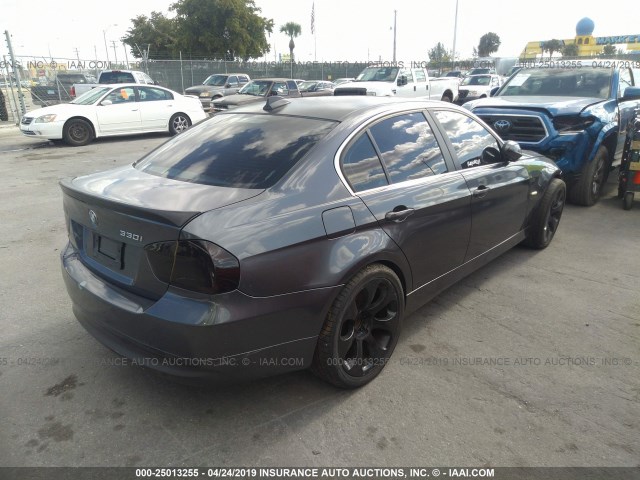 WBAVB33586AZ86533 - 2006 BMW 330 I GRAY photo 4