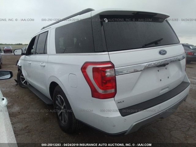 1FMJK1HT6KEA20399 - 2019 FORD EXPEDITION MAX XLT WHITE photo 3