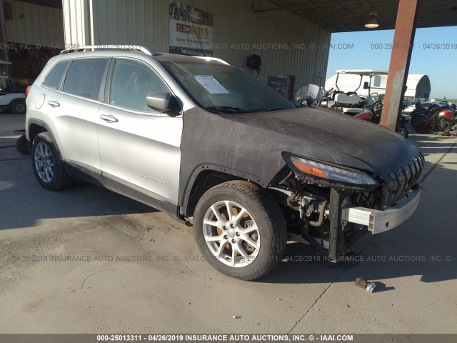 1C4PJLCS5EW122951 - 2014 JEEP CHEROKEE LATITUDE GRAY photo 1