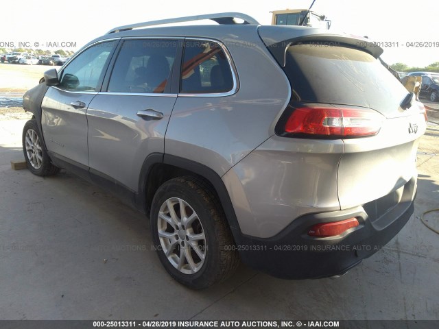 1C4PJLCS5EW122951 - 2014 JEEP CHEROKEE LATITUDE GRAY photo 3