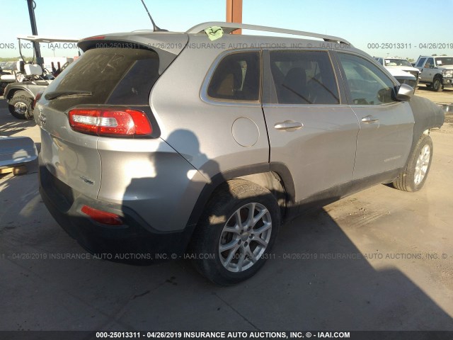 1C4PJLCS5EW122951 - 2014 JEEP CHEROKEE LATITUDE GRAY photo 4