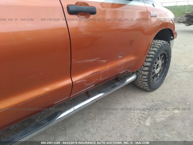 5TFUY5F10BX164303 - 2011 TOYOTA TUNDRA ORANGE photo 6