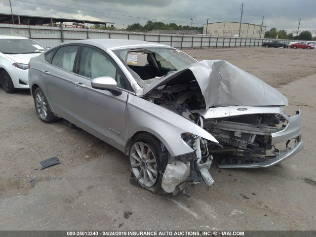 3FA6P0LU0HR233544 - 2017 FORD FUSION SE HYBRID SILVER photo 1