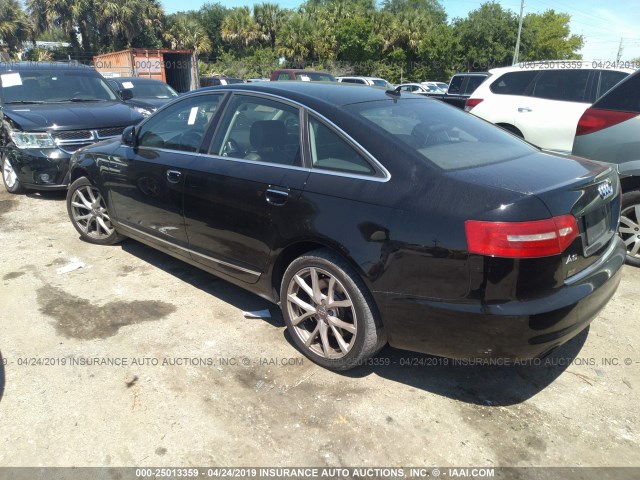 WAUSG74F09N051734 - 2009 AUDI A6 BLACK photo 3