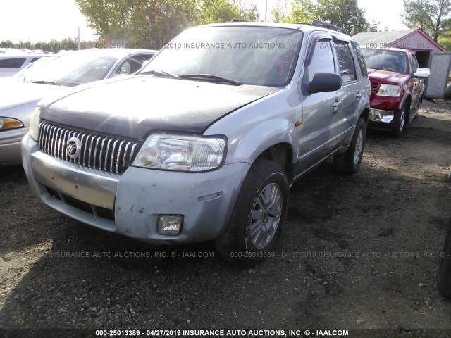 4M2YU56136DJ02974 - 2006 MERCURY MARINER Light Blue photo 2