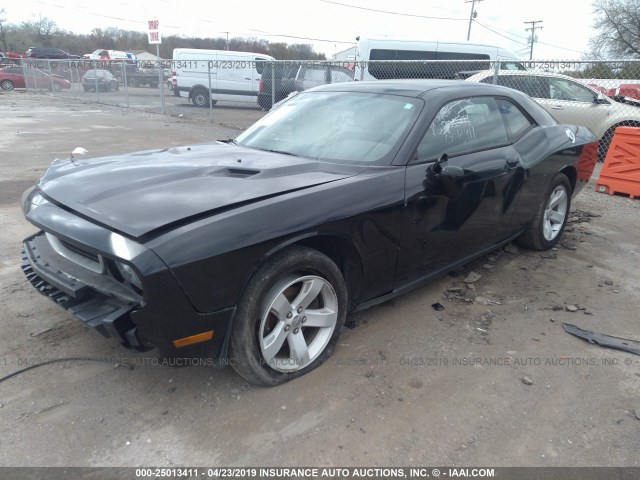 2C3CDYAG7EH180130 - 2014 DODGE CHALLENGER SXT BLACK photo 2