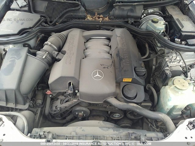 WDBJF65JX1B206499 - 2001 MERCEDES-BENZ E SILVER photo 10