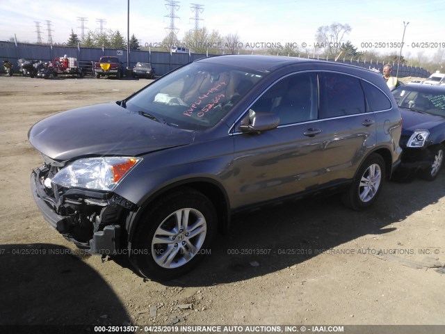 5J6RE4H77AL052804 - 2010 HONDA CR-V EXL Pewter photo 2