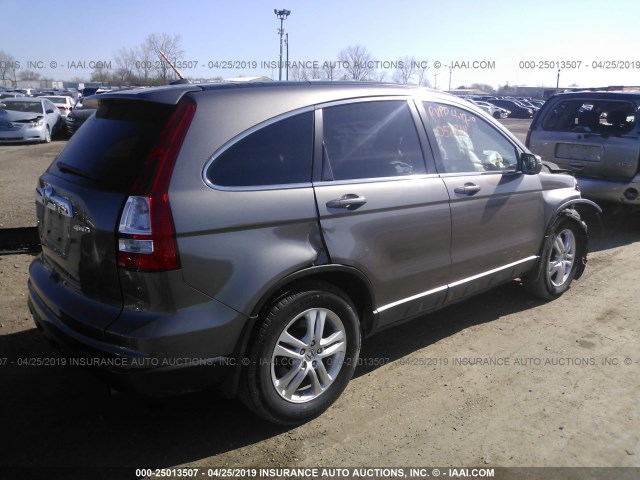 5J6RE4H77AL052804 - 2010 HONDA CR-V EXL Pewter photo 4