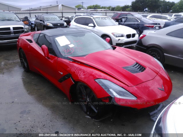 1G1YF2D70F5100415 - 2015 CHEVROLET CORVETTE STINGRAY/3LT RED photo 1