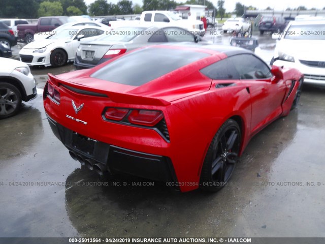 1G1YF2D70F5100415 - 2015 CHEVROLET CORVETTE STINGRAY/3LT RED photo 4