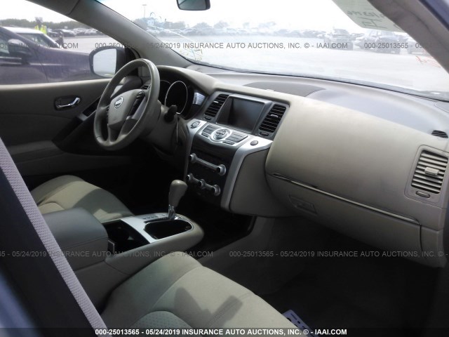 JN8AZ1MW1CW215830 - 2012 NISSAN MURANO SILVER photo 5