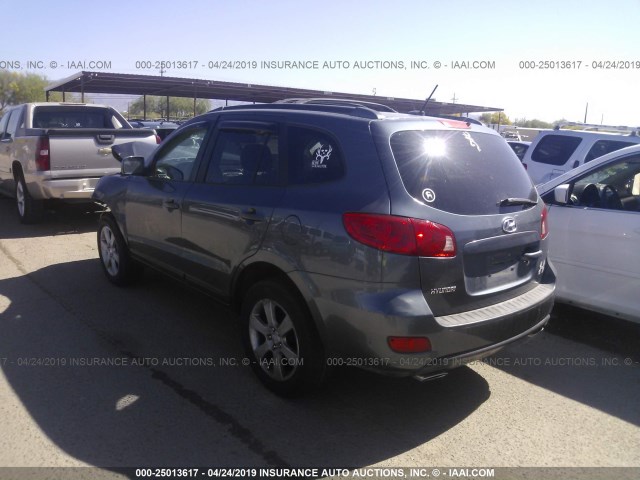 5NMSH13E07H038319 - 2007 HYUNDAI SANTA FE SE/LIMITED BLUE photo 3