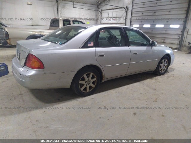 4T1BF28B41U192277 - 2001 TOYOTA AVALON XL/XLS SILVER photo 4