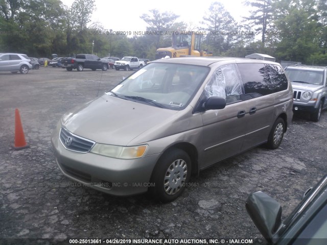 5FNRL18514B026893 - 2004 HONDA ODYSSEY LX BROWN photo 2