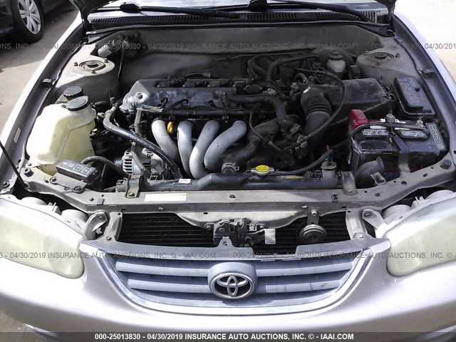 1NXBR12E01Z534425 - 2001 TOYOTA COROLLA CE/LE/S BROWN photo 10