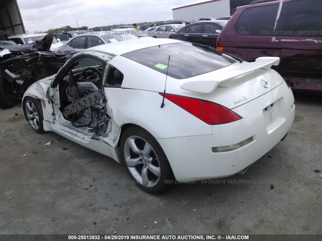 JN1BZ34D98M701107 - 2008 NISSAN 350Z COUPE WHITE photo 3