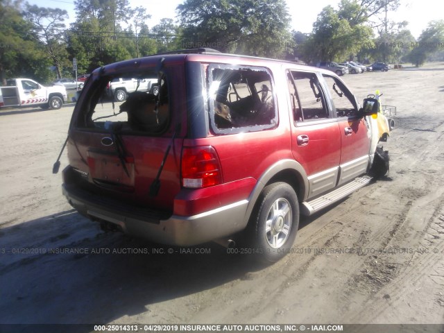 1FMPU17L93LB74091 - 2003 FORD EXPEDITION EDDIE BAUER RED photo 4