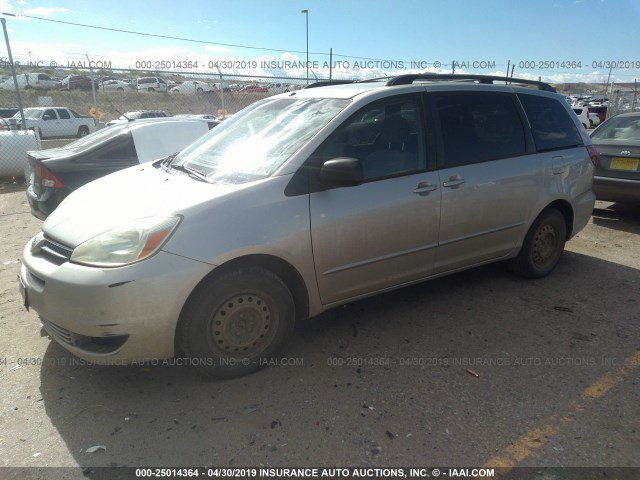 5TDZA23C74S095620 - 2004 TOYOTA SIENNA CE/LE SILVER photo 2