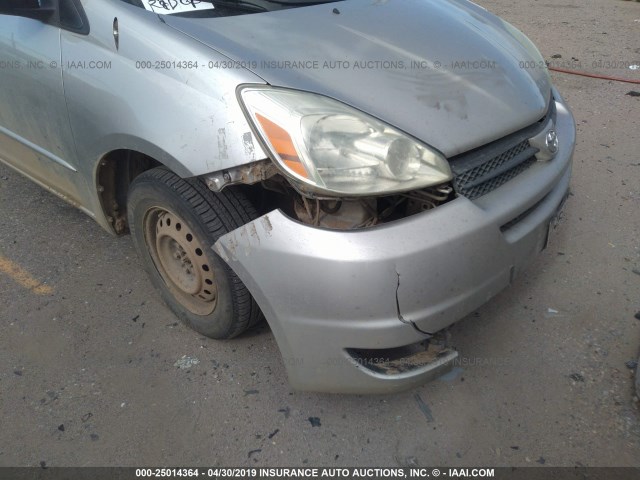 5TDZA23C74S095620 - 2004 TOYOTA SIENNA CE/LE SILVER photo 6