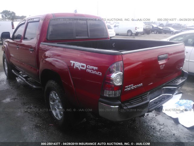 3TMLU4EN5EM136772 - 2014 TOYOTA TACOMA DOUBLE CAB 红色 照片 3