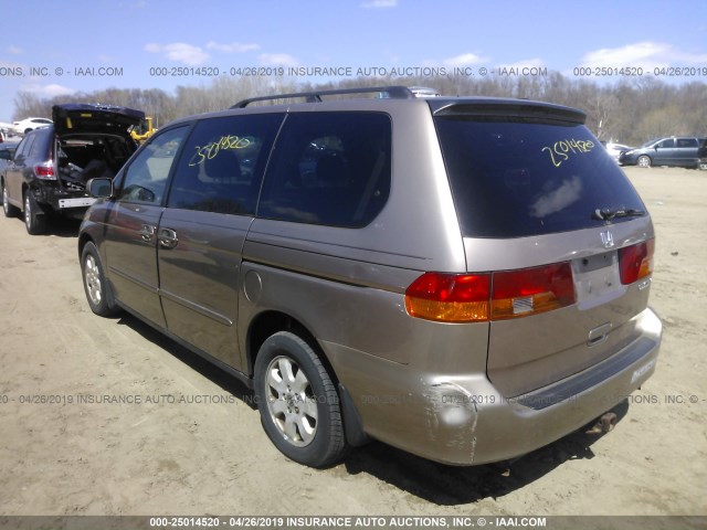 5FNRL18963B013526 - 2003 HONDA ODYSSEY EXL GOLD photo 3