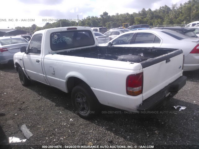 1FTCR10A0VTA42854 - 1997 FORD RANGER WHITE photo 3