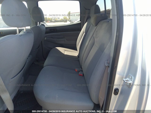 3TMJU62N77M034495 - 2007 TOYOTA TACOMA DOUBLE CAB PRERUNNER SILVER photo 8