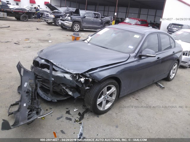 WBA3C1C59EK106117 - 2014 BMW 328 I SULEV GRAY photo 2