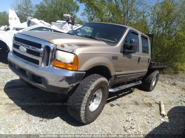 1FTSW31F4YED41556 - 2000 FORD F350 SRW SUPER DUTY GOLD photo 2