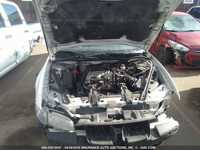 1G2WK52J12F242811 - 2002 PONTIAC GRAND PRIX SE WHITE photo 10