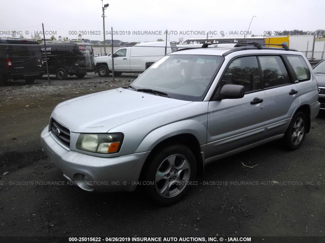 JF1SG65673H732125 - 2003 SUBARU FORESTER 2.5XS SILVER photo 2