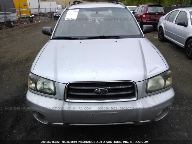 JF1SG65673H732125 - 2003 SUBARU FORESTER 2.5XS SILVER photo 6