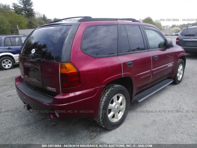 1GKDT13S952185824 - 2005 GMC ENVOY RED photo 4