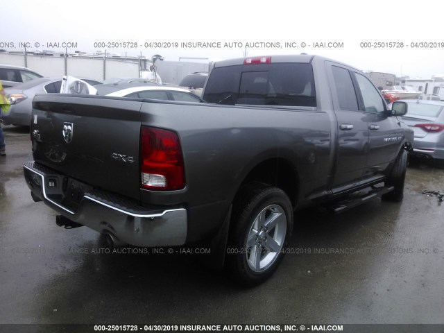 1C6RD7GT4CS177641 - 2012 DODGE RAM 1500 SLT GRAY photo 4