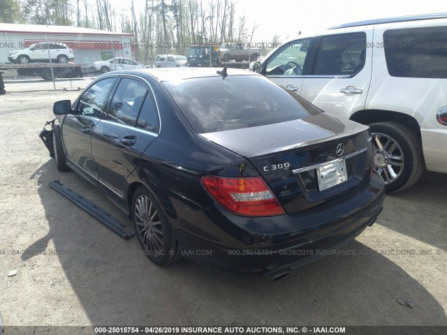 WDDGF81X08F192221 - 2008 MERCEDES-BENZ C 300 4MATIC BLACK photo 3