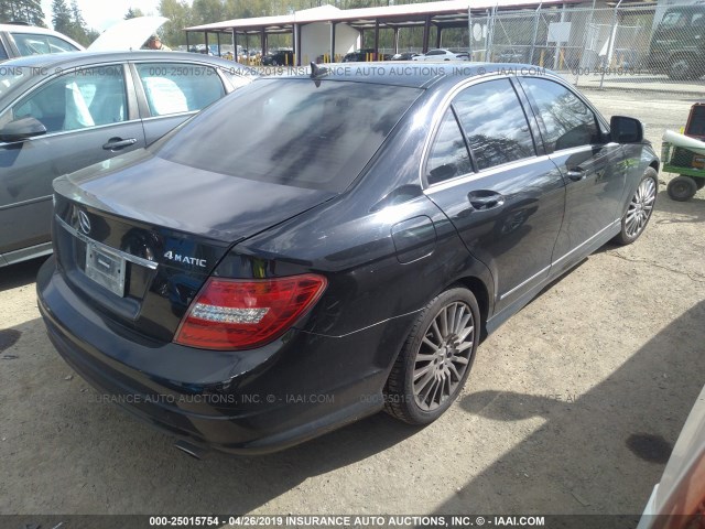 WDDGF81X08F192221 - 2008 MERCEDES-BENZ C 300 4MATIC BLACK photo 4