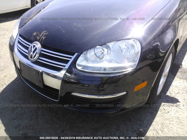 3VWRZ7AJ2AM158428 - 2010 VOLKSWAGEN JETTA SE/SEL BLACK photo 6