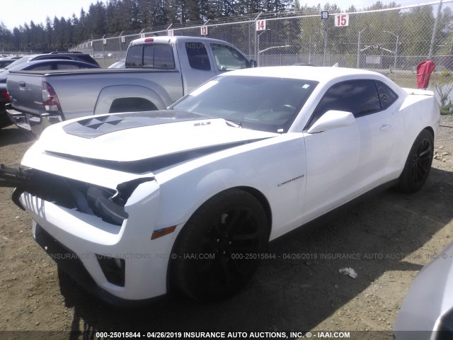 2G1FZ1EP2D9804350 - 2013 CHEVROLET CAMARO ZL1 WHITE photo 2