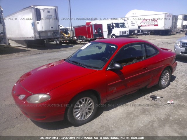 3FAKP1138YR220362 - 2000 FORD ESCORT ZX2 RED photo 2