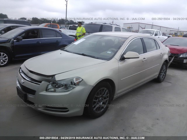 1G1ZC5EB7AF135358 - 2010 CHEVROLET MALIBU 1LT TAN photo 2