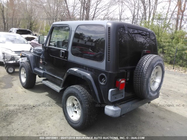 1J4FA59S11P321492 - 2001 JEEP WRANGLER / TJ SAHARA BLACK photo 3