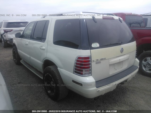 4M2DU66E24ZJ46780 - 2004 MERCURY MOUNTAINEER  WHITE photo 3