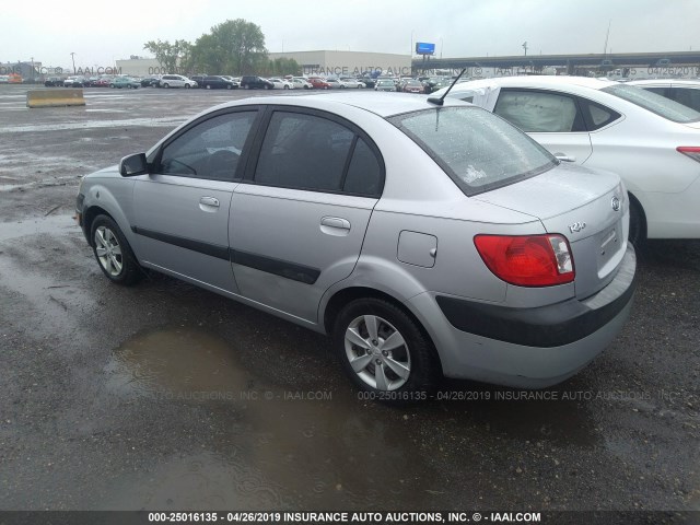 KNADE223096556922 - 2009 KIA RIO LX/SX SILVER photo 3