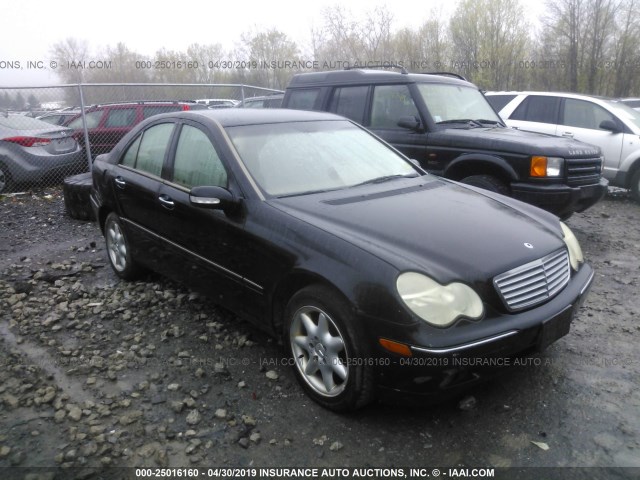 WDBRF61J92F206495 - 2002 MERCEDES-BENZ C 240 BLACK photo 1