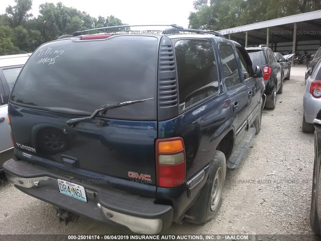 1GKEC13TX1J166969 - 2001 GMC YUKON BLUE photo 4